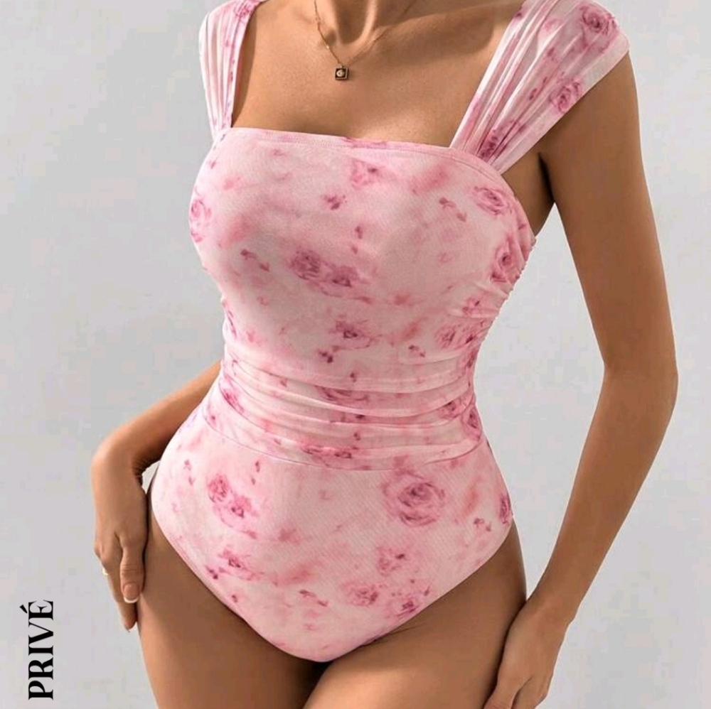 NWT Floral Pink Bodysuit